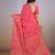 premium pink  banarasi silk blend wedding and party wear saree with blouse