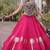 Roman Silk Lehenga Top Set With Pan Patti Gota And Mirror Lace