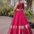Roman Silk Lehenga Top Set With Pan Patti Gota And Mirror Lace