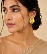 Flowing teardrop design gold plated drop earring for women and girls