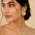 Flowing teardrop design gold plated drop earring for women and girls