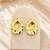 Flowing teardrop design gold plated drop earring for women and girls