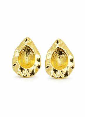 Flowing teardrop design gold plated drop earring for women and girls 3