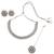 Attractive circle shape and pearls kundan stone silver plated choker set