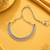 Attractive circle shape and pearls kundan stone silver plated choker set