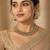 Glimmery round and oval shape brown kundan stone mehandi gold plated choker set