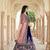 NAVY BLUE VELVET PARTY WEAR EMBROIDERY LEHENGA CHOLI