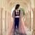 NAVY BLUE VELVET PARTY WEAR EMBROIDERY LEHENGA CHOLI