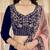 NAVY BLUE VELVET PARTY WEAR EMBROIDERY LEHENGA CHOLI
