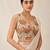 White v neck padded designer saree blouse