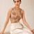 White v neck padded designer saree blouse