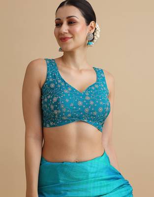 Rama embroidered silk blouse 1