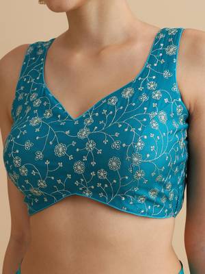Rama embroidered silk blouse 4