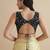 Black embroidered silk blouse