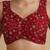 Dark red embroidered silk blouse