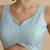 Light blue embroidered silk blouse