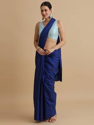 Light blue embroidered silk blouse 5