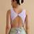 Lilac embroidered silk blouse