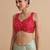 Light red embroidered silk blouse