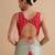 Light red embroidered silk blouse