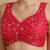 Light red embroidered silk blouse
