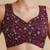 Maroon embroidered silk blouse