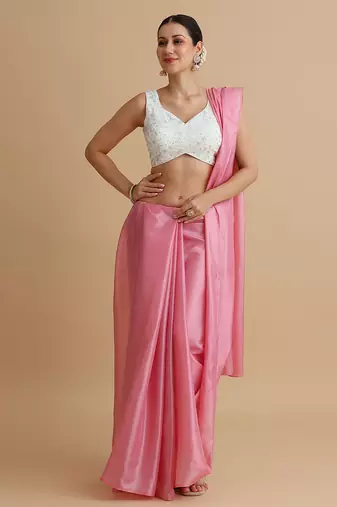 White embroidered silk blouse