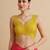 Yellow embroidered silk blouse