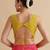 Yellow embroidered silk blouse