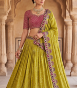 Bandhani Print Lehenga Choli with Embroidered Border and Dupatta