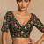 Black heavy embroidered designer blouse