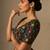 Black heavy embroidered designer blouse