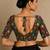 Black heavy embroidered designer blouse