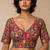 Maroon heavy embroidered designer blouse