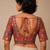 Maroon heavy embroidered designer blouse