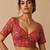 Pink heavy embroidered designer blouse