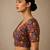 Purple heavy embroidered designer blouse