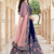 NAVY BLUE VELVET PARTY WEAR EMBROIDERY LEHENGA CHOLI