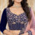 NAVY BLUE VELVET PARTY WEAR EMBROIDERY LEHENGA CHOLI
