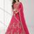 PINK  SEQUINS & EMBROIDERED NET FESTIVAL LEHENGA CHOLI SET FOR WOMEN'S