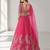 PINK  SEQUINS & EMBROIDERED NET FESTIVAL LEHENGA CHOLI SET FOR WOMEN'S