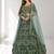 LIGHT GREEN  SEQUINS & EMBROIDERED NET FESTIVAL LEHENGA CHOLI SET FOR WOMEN'S