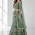 LIGHT GREEN  SEQUINS & EMBROIDERED NET FESTIVAL LEHENGA CHOLI SET FOR WOMEN'S