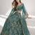 TURQUOISE  SEQUINS & EMBROIDERED NET FESTIVAL LEHENGA CHOLI SET FOR WOMEN'S