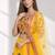 YELLOW  SEQUINS & EMBROIDERED NET FESTIVAL LEHENGA CHOLI SET FOR WOMEN'S