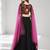 BLACK  SEQUINS & EMBROIDERED VELVET FESTIVAL LEHENGA CHOLI SET FOR WOMEN'S