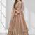 BROWN  SEQUINS & EMBROIDERED NET FESTIVAL LEHENGA CHOLI SET FOR WOMEN'S