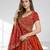 ORANGE SEQUINS & EMBROIDERED CHINNON FESTIVAL LEHENGA CHOLI SET FOR WOMEN'S