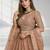 BROWN  SEQUINS & EMBROIDERED NET FESTIVAL LEHENGA CHOLI SET FOR WOMEN'S