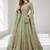 GREEN  SEQUINS & EMBROIDERED NET FESTIVAL LEHENGA CHOLI SET FOR WOMEN'S
